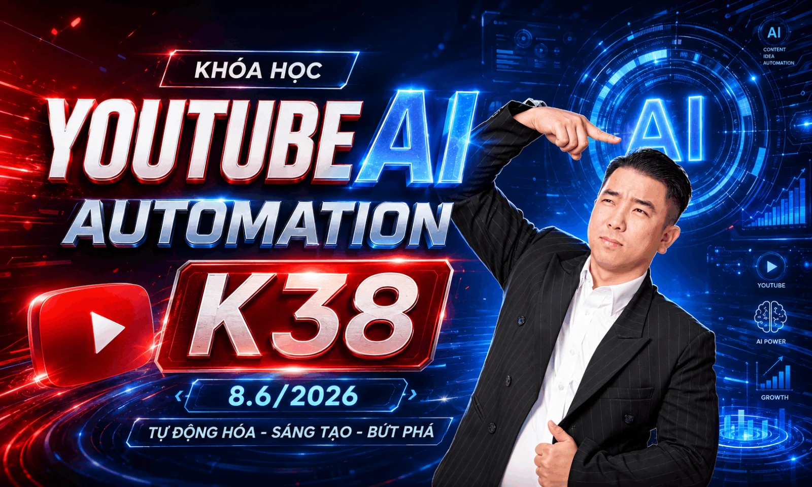 Khóa Học YouTube K38 Chuyên Sâu 4 ngày Zoom